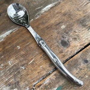 LAGUIOLE Jean Dubost FRANCE Serving Spoon 10" stainless Steel Utensil vintage